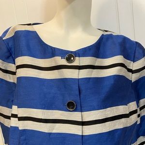 Louben black blue and silver top